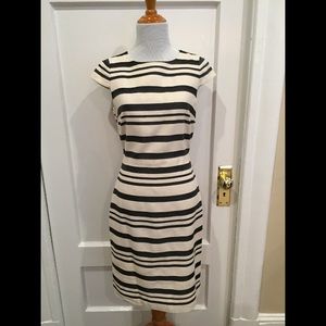 J.Crew Striped Fitted Suit Dress Sz 0